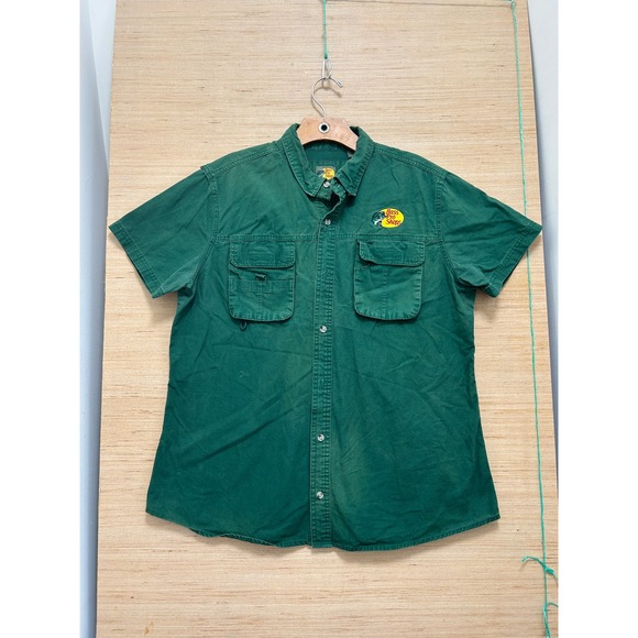 Bass Pro Shops Other - Bass Pro Shops Mens XL Green Ripstop Short Sleeve Vented Fishing Shirt Button Up